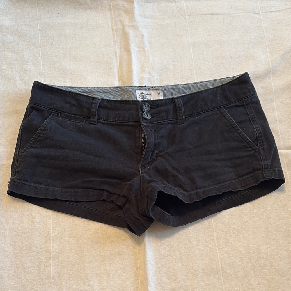 American Eagle Stretch Women's Black Denim Shorts